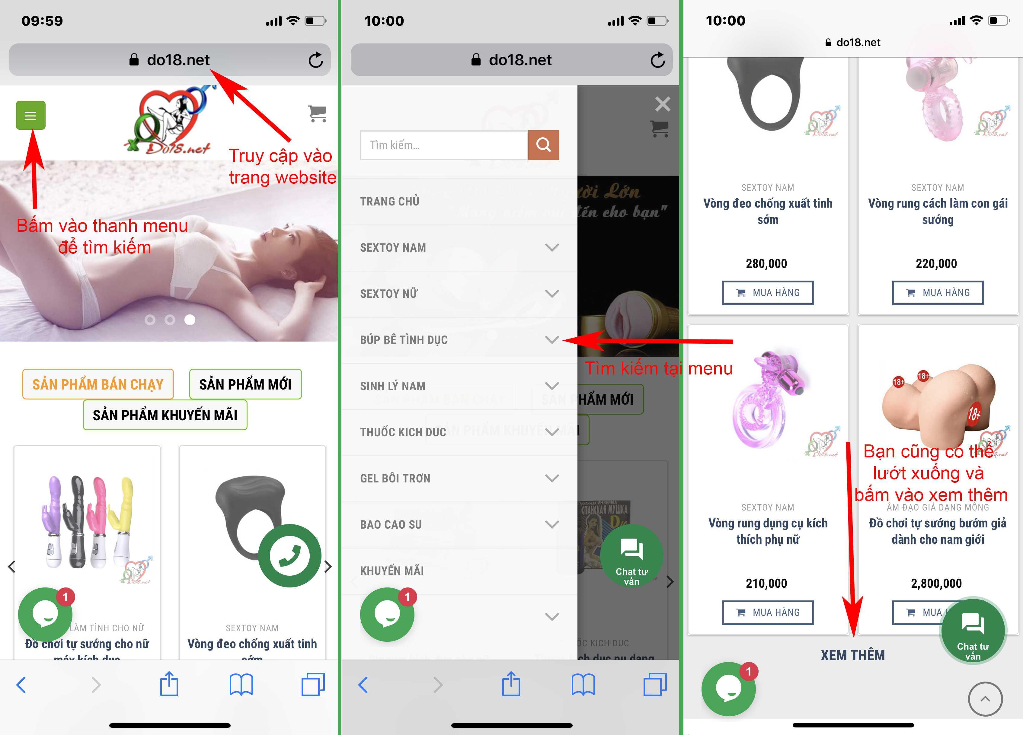 Hướng dẫn mua hàng tại shop đồ chơi người lớn