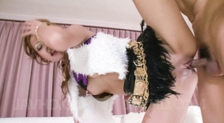 Japanese girl Rei Miyakawa gives her guy a blowjob before they fuck