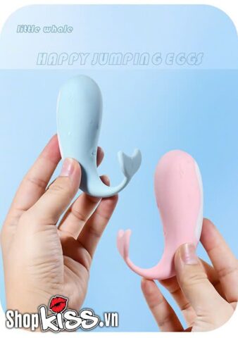 Thiết kế hình cá voi màu hồng đáng yêu của trứng rung Little Whale