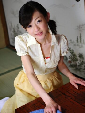 Brunette Asian teen Aoba Ito gets her twat toyed before a gangbang