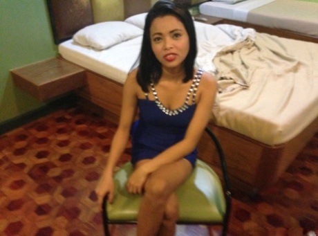 Petite Filipina teen makes her porn debut with a hard fuck on motel bed