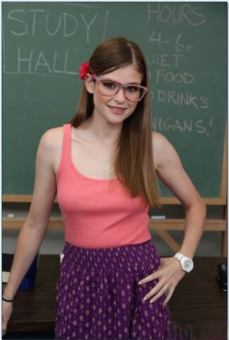 Naughty teacher Vanessa Sixxx unveils her very hairy pussy in class