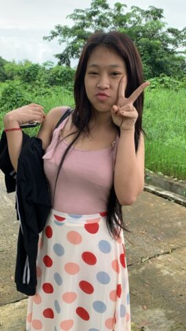 Petite Asian amateur Pangpang exposes her round ass and takes a dick in POV