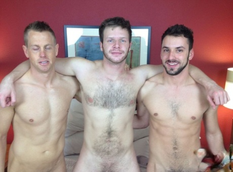Gay friends Dyllan Austin, Brian Bonds & Aiden Woods have oral sex in a 3some