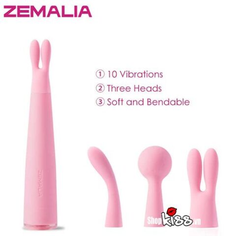 Máy Mát Xa Điểm G Zemalia LuLu DC89L: Bí Mật Của Sự Sung Sướng Máy mát xa điểm G Zemalia LuLu DC89L với 3 đầu phụ thay đổi kích thích