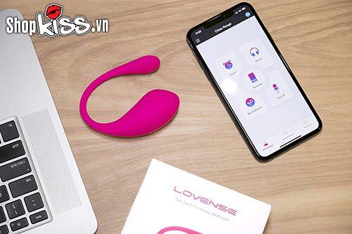 trứng rung tình yêu thông minh Lovense Lush 3 điều khiển bằng điện thoại thông minh và app