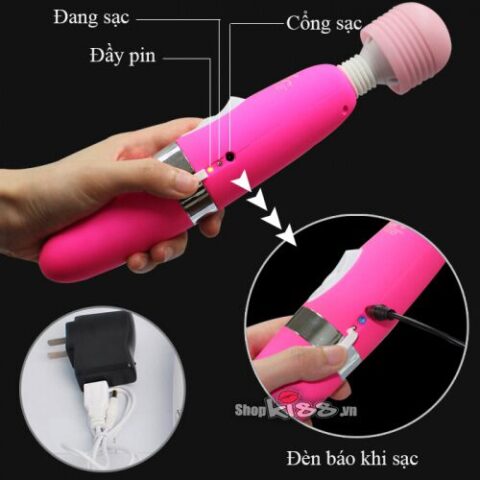 Cách sạc pin an toàn và hiệu quả cho chày rung mát xa King Kong AV02.