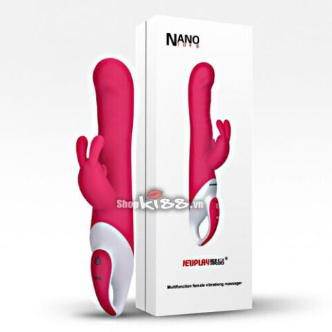 Dương vật giả cao cấp Nano Jeuplay MS28H màu hồng tinh tế với nhánh rung phụ, công cụ hỗ trợ tình dục nữ hiệu quả