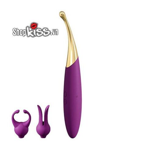 Máy massage 2 đầu Svakom Beatrice DC90NF chính hãng Svakom màu tím và đầu phụ