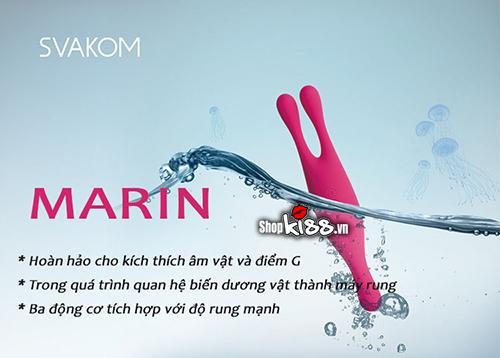Máy rung ba đầu Svakom Marin DC90X cao cấp chính hãng với thiết kế sang trọng