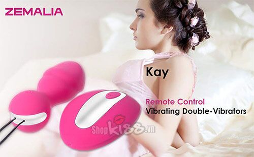 Trứng rung cao cấp Zemalia KAY DC80B màu hồng trên nền trắng - giải pháp tự sướng kín đáo cho nữ giới