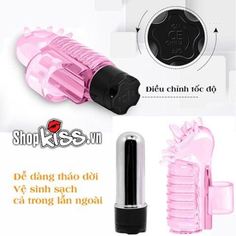 Trứng rung đeo ngón tay DC10D finger vibrator tại sài gòn