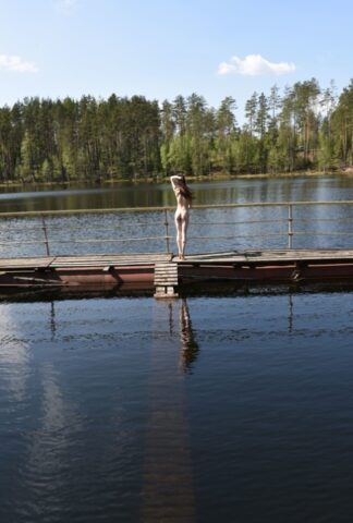 75893059_042_f543 Glamorous teen Pala strips to show her very skinny body by the lake